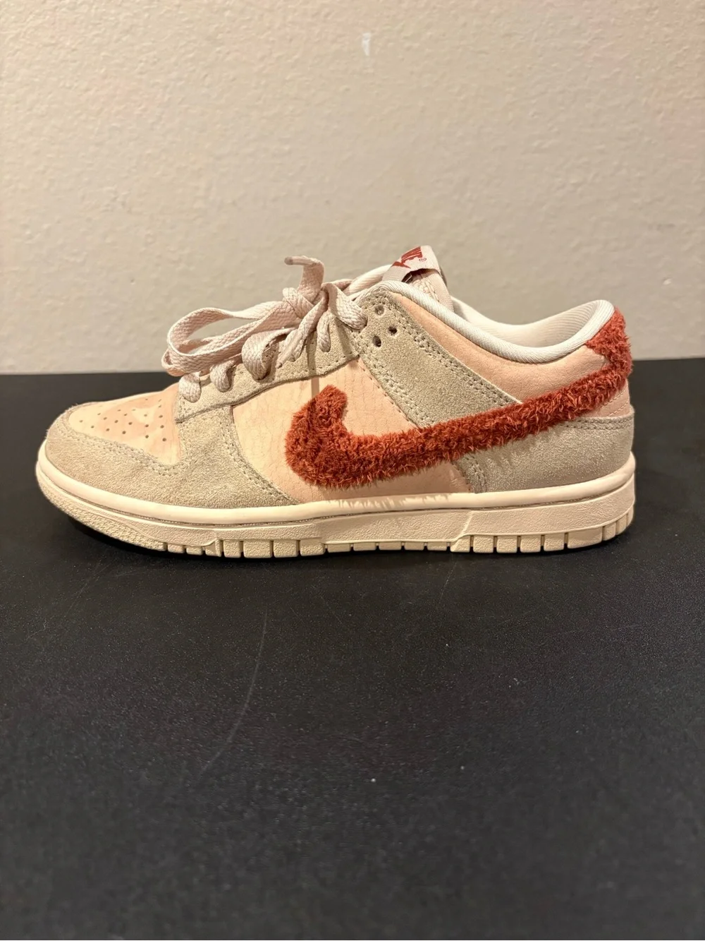 Nike Dunk Low DZ4706-200 Pink Leather Terry Cloth Womens Size 5 Youth 3.5Y - Picture 4 of 9